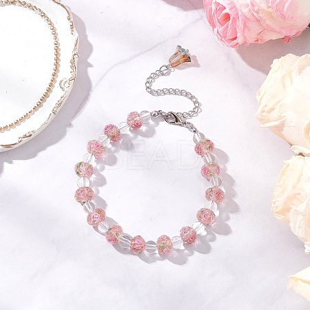 Lampwork Beaded Bracelets for Women BJEW-JB12135-02-1