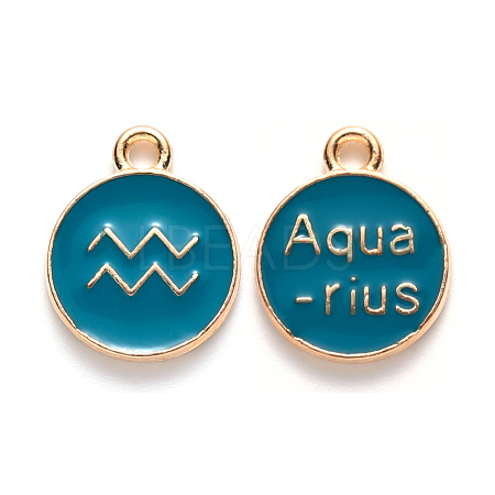 Alloy Enamel Pendants ENAM-S124-01B-05J-1