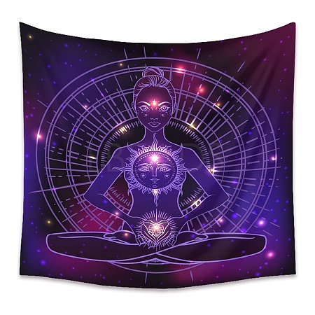 Yoga Meditation Trippy Polyester Wall Hanging Tapestry PW23040452827-1