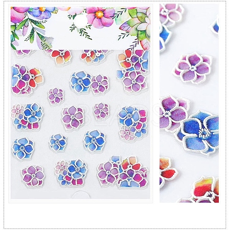 5D Flower/Leaf Watermark Slider Art Stickers MRMJ-S008-084C-1