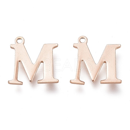 PVD Vacuum Plating  304 Stainless Steel Charms STAS-H112-M-RG-1