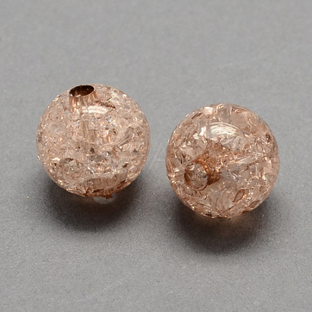 Transparent Crackle Acrylic Beads CACR-R008-10mm-05-1