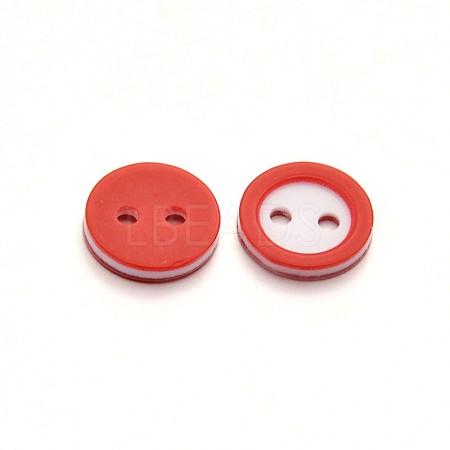 Resin 2-hole Buttons for Clothes Design BUTT-F044-02-1