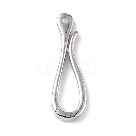 Rack Plating Brass Hook Clasps X-KK-E073-01P-1