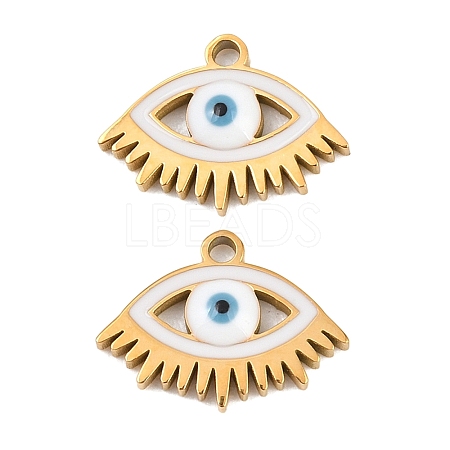 304 Stainless Steel Enamel Pendants STAS-Z190-09G-03-1