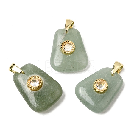 Natural Green Aventurine Pendants G-C282-03H-1