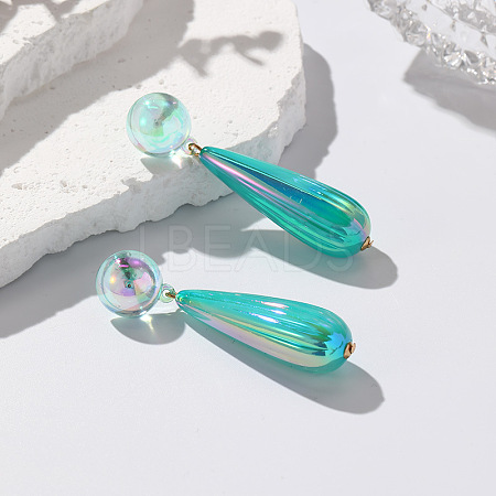 Teardrop Resin Dangle Stud Earrings WGCAAC8-06-1