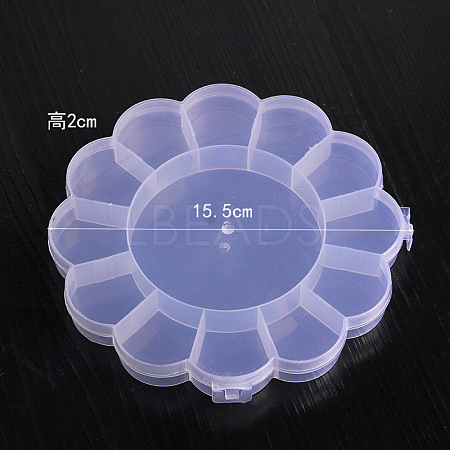 Transparent Plastic Bead Containers X1-CON-YW0001-12-1