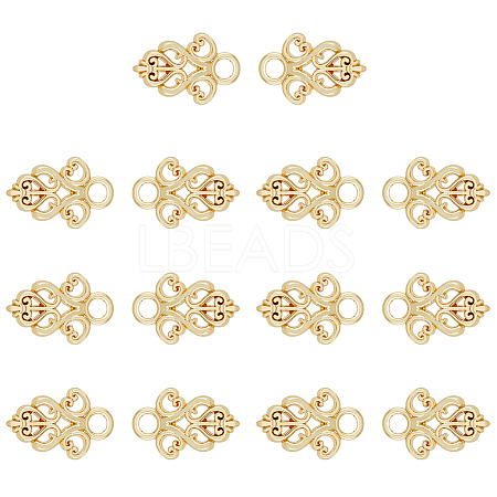 SUPERFINDINGS 14Pcs Alloy Snap Lock Clasps Findings FIND-FH0008-37KCG-1