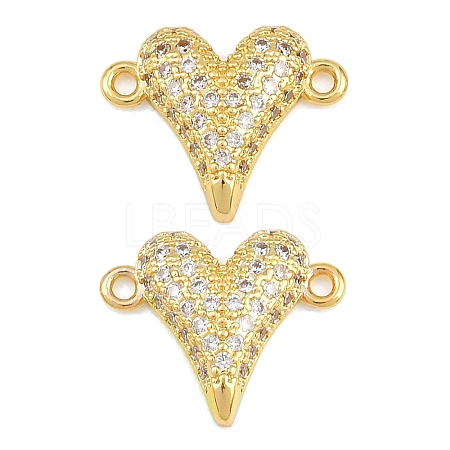 Brass Micro Pave Clear Cubic Zirconia Connestor Charms CU-CBAB3AD-02G-02-1