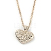 Golden Plated Heart with Constellation/Zodiac Sign Alloy Enamel Pendant Necklaces NJEW-H214-A03-G-2