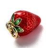 Brass Enamel Charms X-KK-B028-13G-2