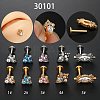 G23 Titanium Micro Pave Pink Cubic Zirconia Internally Threaded Labrets WGA56E5-03-1