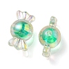 UV Plating Rainbow Iridescent Acrylic Beads PACR-E001-01A-2