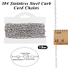 10M Tarnish Resistant 304 Stainless Steel Cable Chains CHS-BBC0001-18-2