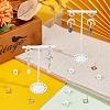 50Pcs 304 Stainless Steel Stud Earring Findings STAS-SC0008-58-4