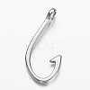 Non-Tarnish 304 Stainless Steel Hook Clasps STAS-E133-100P-1