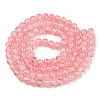 Spray Painted Crackle Glass Beads Strands CCG-Q001-8mm-03-2