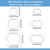 SUNNYCLUE 60Pcs 3 Sizes 304 Stainless Steel Linking Ring STAS-SC0007-47-2