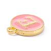 Golden Plated Alloy Enamel Charms ENAM-Q437-14E-2