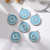Platinum Plated Alloy Enamel Charms LS-ENAM-S118-04G-P-5