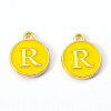 Golden Plated Alloy Enamel Charms ENAM-S118-09R-2
