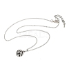 Zinc Alloy Crystal Rhinestone Sport Ball Pendant Cable Chain Necklaces LS-NJEW-U024-01P-04-4