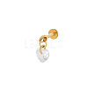Titanium Alloy Cubic Zirconia 17 Gauge Heart Internally Threaded Labrets WG71E87-08-1