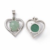 Natural & Synthetic Mixed Gemstone Pendants G-P484-04P-3