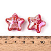 Christmas UV Plating Printed Opaque Acrylic Beads MACR-N018-06A-3