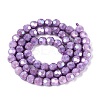 Anti-Tarnish Electroplate Glass Beads Strands EGLA-T021-6mm-15-14-3