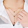 SHEGRACE 925 Sterling Silver Two-Tiered Necklaces JN699C-3