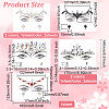 Olycraft 5 Sheets 5 Style Self Adhesive Resin Rhinestone Face Gems Stickers AJEW-OC0003-76-2