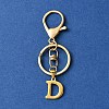 304 Stainless Steel Initial Letter Charm Keychains KEYC-YW00005-04-1