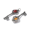 Key Brass Natural Mookaite Big Pendants KK-D361-01AS-19-2