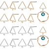 BENECREAT 20Pcs 2 Colors Brass Stud Earring Findings KK-BC0008-33-1