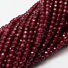 Dyed Natural White Jade Round Beads Strands G-E311-4mm-03-1