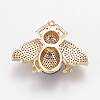 Brass Micro Pave Cubic Zirconia Pendants ZIRC-L067-20B-G-NR-2