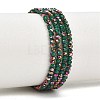 Electroplate Glass Beads Stradns EGLA-H114-02A-01-1