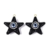Handmade Polymer Clay & Rhinestone & Resin Big Pendants FIND-Q123-02E-1