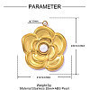 304 Stainless Steel & ABS Imitation Pearl Pendants STAS-OY017-02G-2