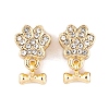 Rack Plating Alloy Rhinestone European Dangle Charms FIND-C055-19G-01-1