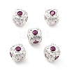 Brass Micro Pave Cubic Zirconia Beads KK-R216-17P-01-1