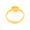 Golden Color Adjustable Brass Ring Components X-EC541-G-3