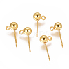 304 Stainless Steel Ear Stud Components STAS-F227-18C-G-1