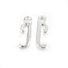 Silver Color Plated Alloy Letter Pendants PALLOY-J718-01S-J-1