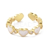 Heart Real 18K Gold Plated Cuff Rings for Girl Women Gift ZIRC-C021-05G-2
