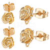10Pcs Brass Stud Earring Findings KK-BBC0017-63-1