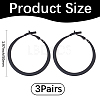 3 Pairs Spray Painted Alloy Hoop Earrings EJEW-SP0001-21A-2