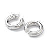 Rack Plating Brass Ring Cuff Earrings for Women EJEW-H135-01P-01-2